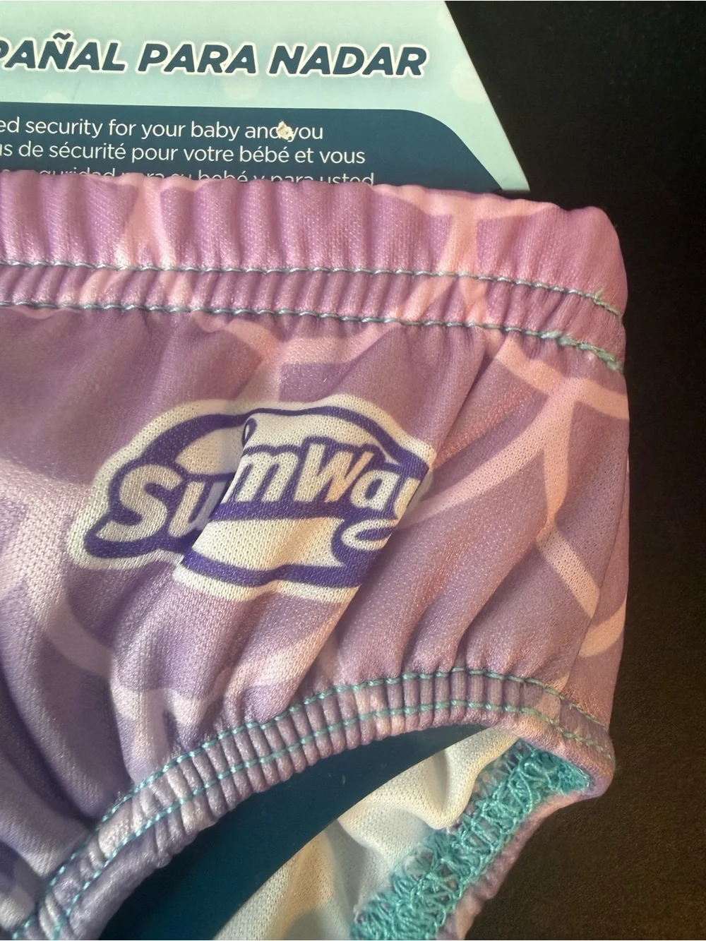Swimway Purple & Aqua Kids Reusable Swim Diaper